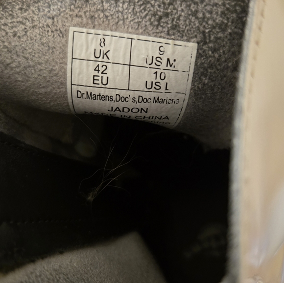 Dr Martens White Lace Up Jadon Boot - Picture 5 of 5